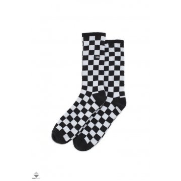 Vans Checkerboard Crew Black/White chaussettes - Freeride Attitude