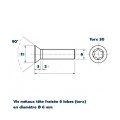 vis inox torx tete fraise M6