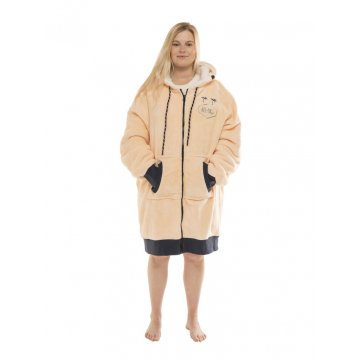 All-In Veste Plaid Poncho zippé