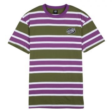 Santa cruz mono lined oval dot stripeh24 TSHIRT