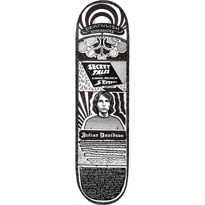 Deathwish Secret Tales Julian Davidson 8.5x32.5 Plateau de skate Deathwish Secret Tales Julian Davidson 8.5x32.5 Plateau de skate