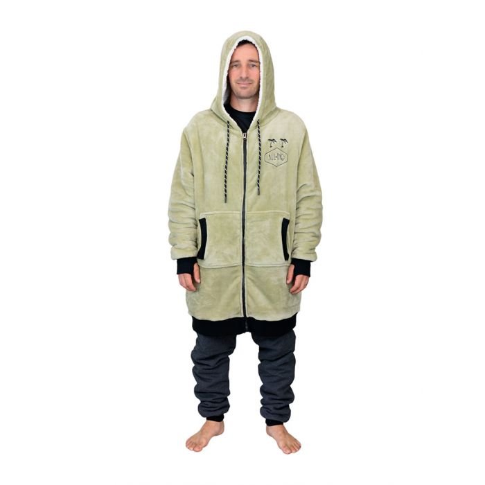 All-In Veste Plaid Poncho zippé