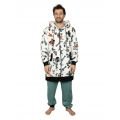 All-In Veste Plaid Poncho zippé