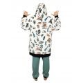 All-In Veste Plaid Poncho zippé