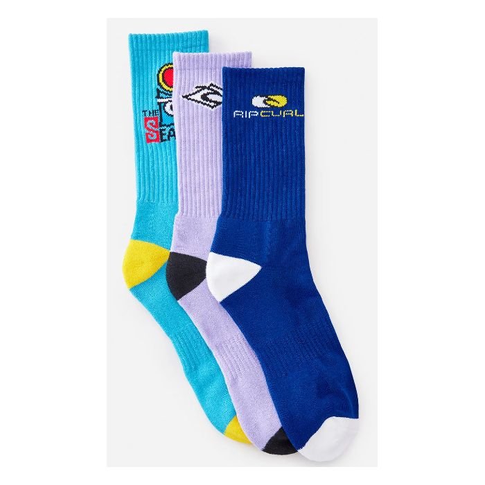 RIP CURL Retro Crew pack 3 paires de chaussettes RIP CURL Retro Crew pack 3 paires de chaussettes