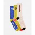 RIP CURL Retro Crew pack 3 paires de chaussettes RIP CURL Retro Crew pack 3 paires de chaussettes