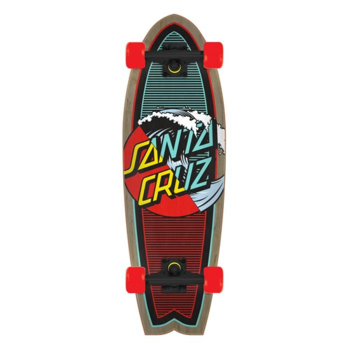 Santa Cruz Classic Wave Splice 8.8 x 27.7 Skateboard cruiser complet