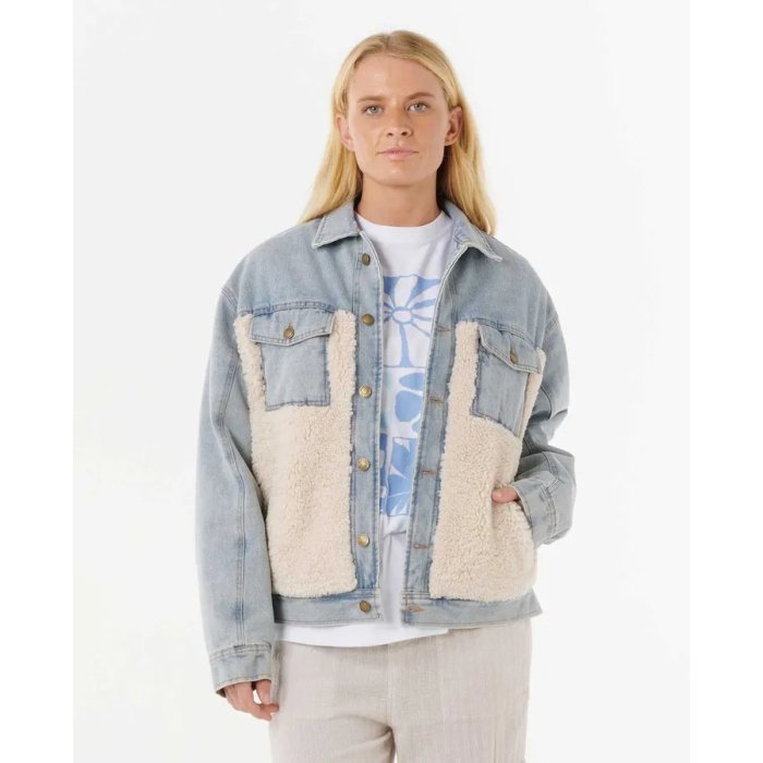 RIP CURL Cruisin Sherpa Denim Jacket veste femme RIP CURL Cruisin Sherpa Denim Jacket veste femme