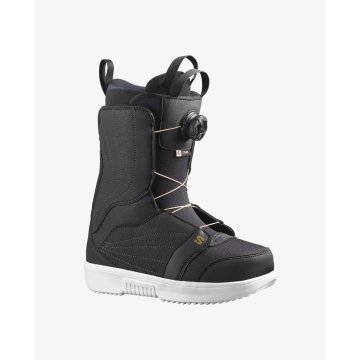 Salomon pearl boa black/white/gol Snowshoes femme h26 BOOTS DE SNOWBOARD POUR FEMME