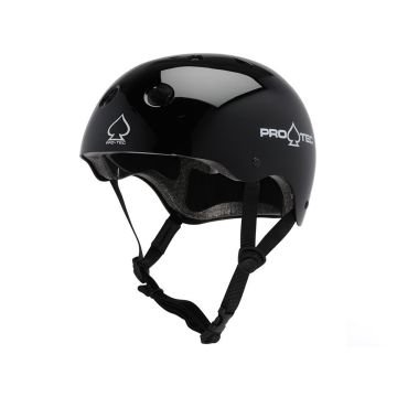 Protec Classic Certified Gloss black Casque adulte