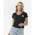 RIP CURL&nbsp;Heart&nbsp;V Neck tshirt manches courtes femme