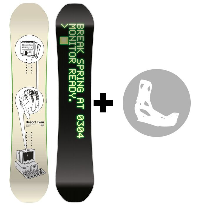 Pack Capita&nbsp;SB Resort&nbsp;Twin planche de&nbsp;snowboard homme + Fixations au choix