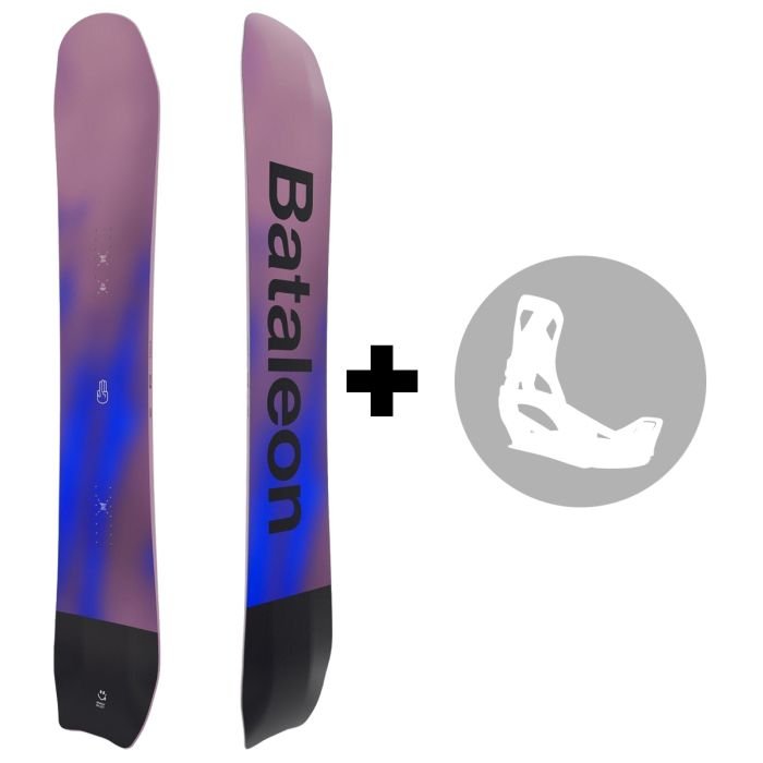 Pack Bataleon Whatever 2025 Planche de snowboard unisexe + Fixations au choix