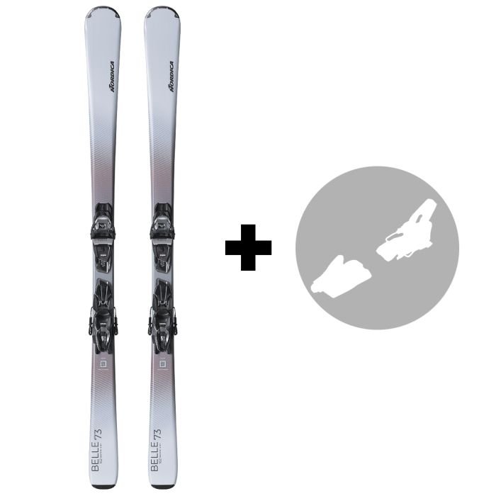 Nordica Belle 73 + Fixations TP2 Compact 10 FDT Skis et fixations pour femme Nordica Belle 73 + Fixations TP2 Compact 10 FDT Skis et fixations pour femme