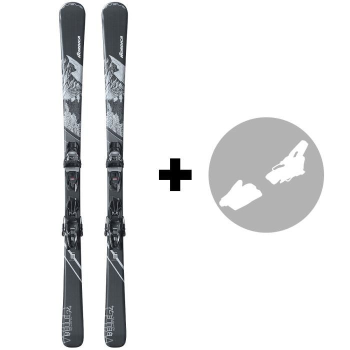 Pack Nordica Wild Belle 74 + Fixations TP2 Compact 10 FDT Skis et fixations pour femme Pack Nordica Wild Belle 74 + Fixations TP2 Compact 10 FDT Skis et fixations pour femme
