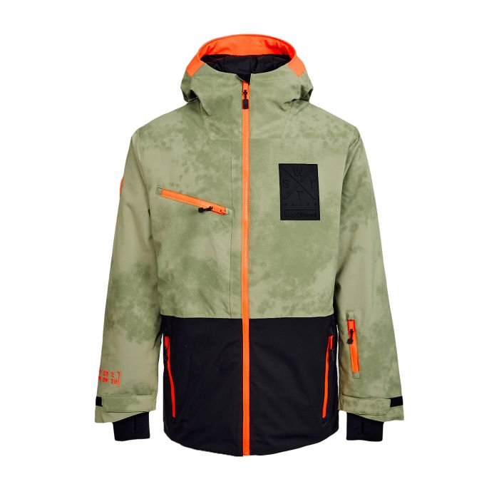 WATTS X-TEMPER veste de ski unisexe 20k Acid Wash Olive