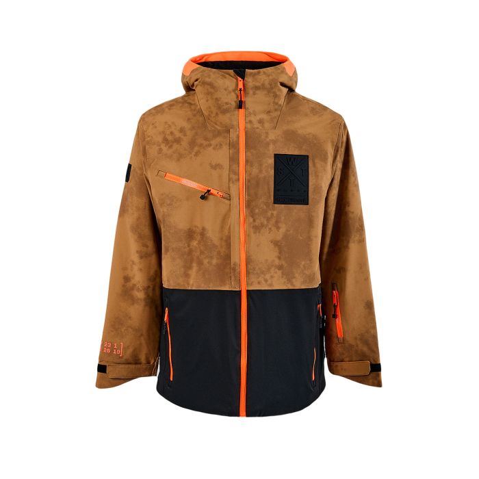 WATTS X-TEMPER veste de ski unisexe 20k Acid Wash Brown