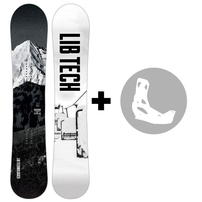 Pack LIBTECH Cold Brew 2026 Planche de snowboard pour homme + Fixations au choix 