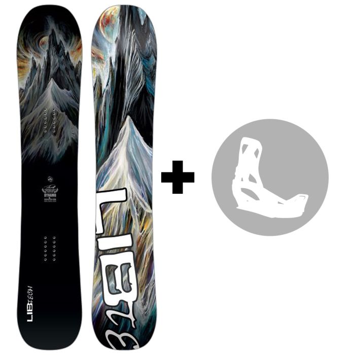 Pack LIBTECH Dynamo 2026 Planche de snowboard pour homme + fixations au choix 