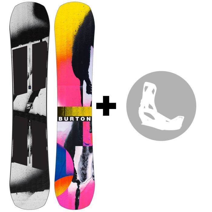 Pack BURTON Rewind planche snowboard femme + fixations au choix Pack BURTON Rewind planche snowboard femme + fixations au choix