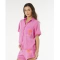 RIP CURL Hotel Malibu Embroid Shirt chemise manches courtes femme RIP CURL Hotel Malibu Embroid Shirt chemise manches courtes femme