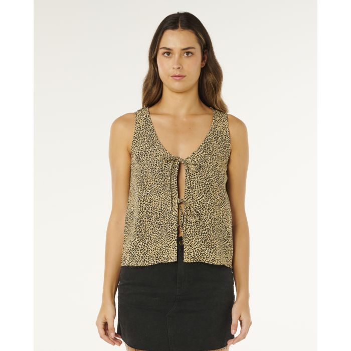 RIP CURL Animal Instincts Tie Front Top femme