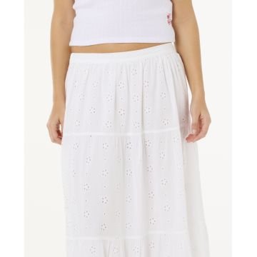 RIP CURL&nbsp;Oasis Broderie Maxi Skirt&nbsp;robe femme&nbsp;
