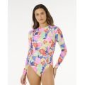 RIP CURL Party&nbsp;Wave&nbsp;UPF&nbsp;Surf Suit shorty néoprène manches longues femme