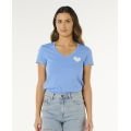 RIP CURL&nbsp;RC Heart&nbsp;V Neck Tee tshirt manches courtes femme