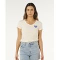 RIP CURL&nbsp;RC Heart&nbsp;V Neck Tee tshirt manches courtes femme
