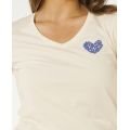 RIP CURL RC Heart V Neck Tee tshirt manches courtes femme RIP CURL RC Heart V Neck Tee tshirt manches courtes femme
