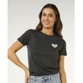 RIP CURL RC Heart Logos Tee tshirt manches courtes femme RIP CURL RC Heart Logos Tee tshirt manches courtes femme