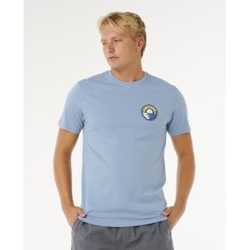 RIP CURL&nbsp;Pacific&nbsp;Rinse&nbsp;Stacked&nbsp;Tee tshirt manches courtes homme