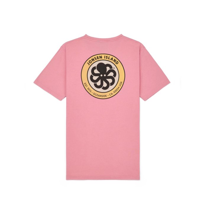 JONSEN ISLAND Classic Authentic Pink T-shirt à manches courtes unisexe JONSEN ISLAND Classic Authentic Pink T-shirt à manches courtes unisexe