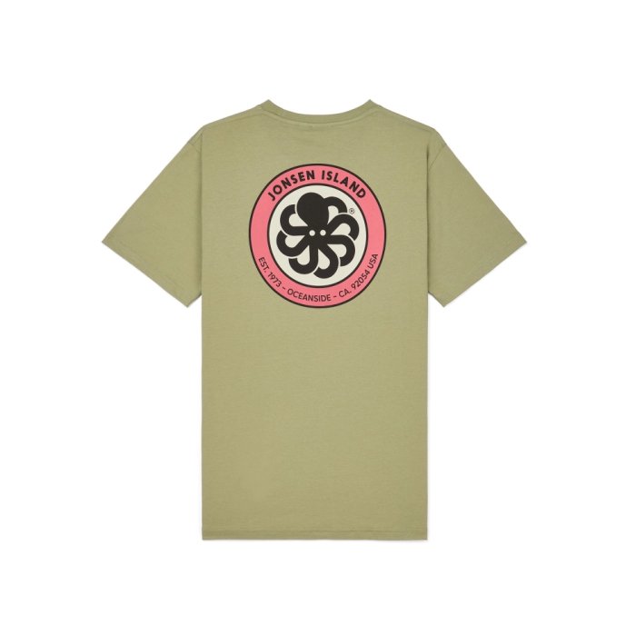 JONSEN ISLAND Classic Authentic Green T-shirt à manches courtes unisexe JONSEN ISLAND Classic Authentic Green T-shirt à manches courtes unisexe