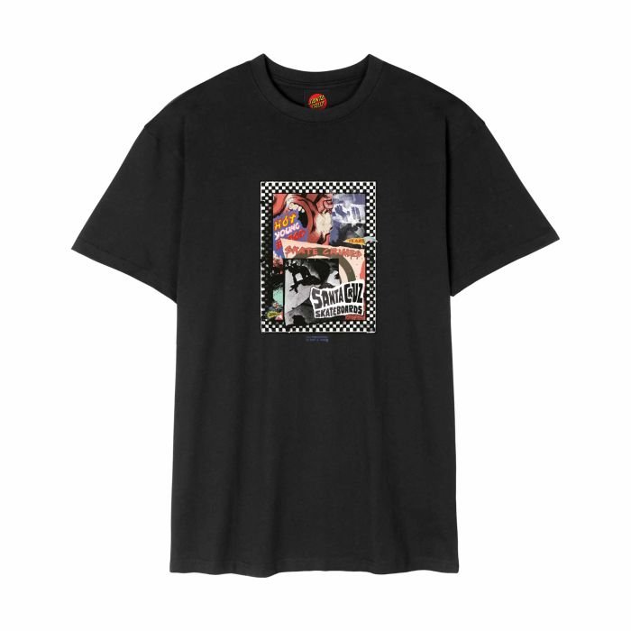 Santa Cruz Ad Collage Front Black T-shirt à manches courtes homme Santa Cruz Ad Collage Front Black T-shirt à manches courtes homme
