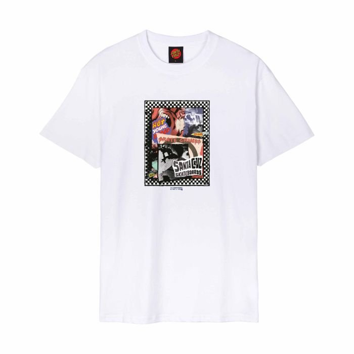 Santa Cruz Ad Collage Front White T-shirt à manches courtes homme
