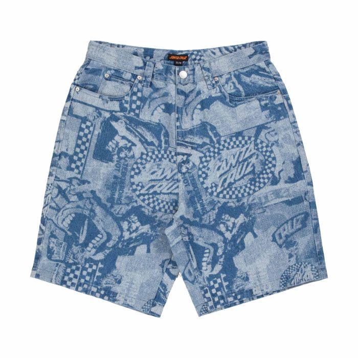 Santa Cruz Big Shorts Stonewash Collage Bermuda homme Santa Cruz Big Shorts Stonewash Collage Bermuda homme