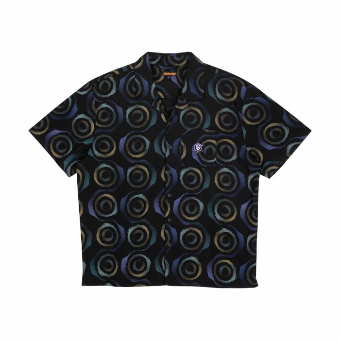 Santa Cruz Vertigo Haze Shirt Black Chemisette homme Santa Cruz Vertigo Haze Shirt Black Chemisette homme