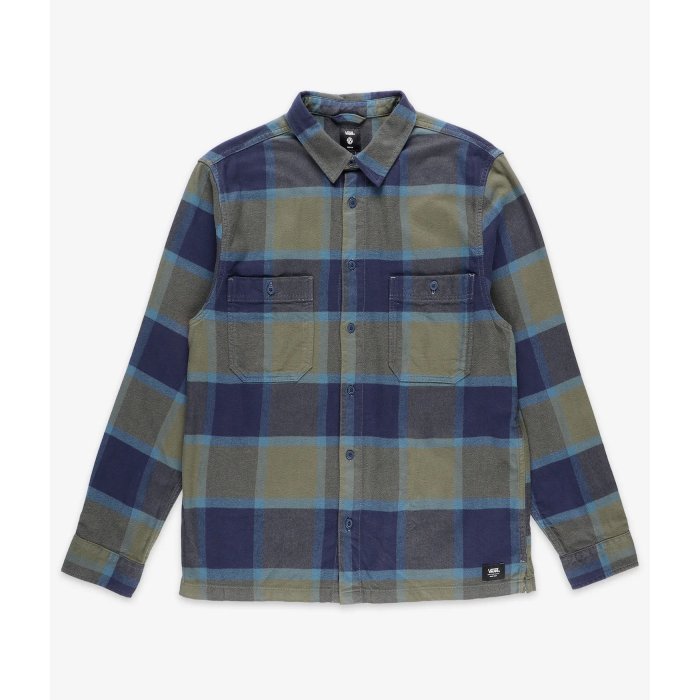 Vans Larkspur Plaid Flannel Chemise à manches longues pour homme Vans Larkspur Plaid Flannel Chemise à manches longues pour homme
