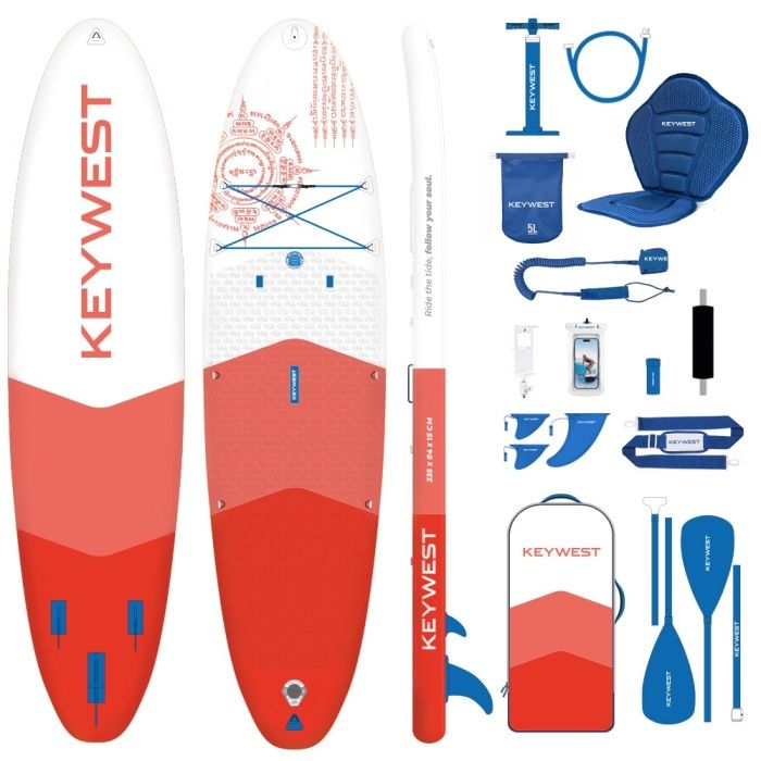 Key West Classic Air 11 x 33 Full Pack Chili Pepper 2026 Pack Stand Up Paddle gonflable Key West Classic Air 11 x 33 Full Pack Chili Pepper 2026 Pack Stand Up Paddle gonflable
