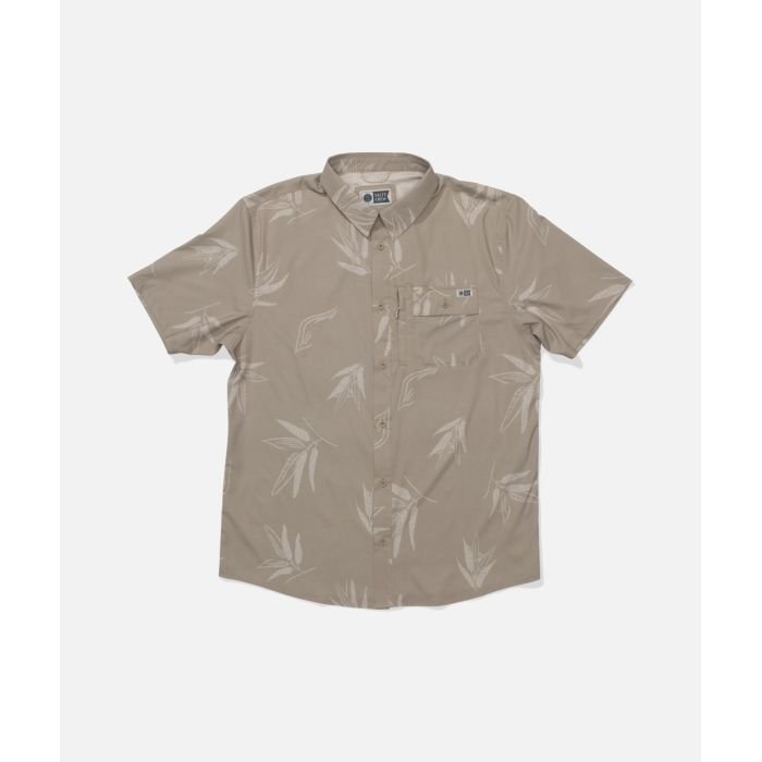 SALTY CREW Flagship UV Button Up Dark Khaki Chemisette pour homme SALTY CREW Flagship UV Button Up Dark Khaki Chemisette pour homme
