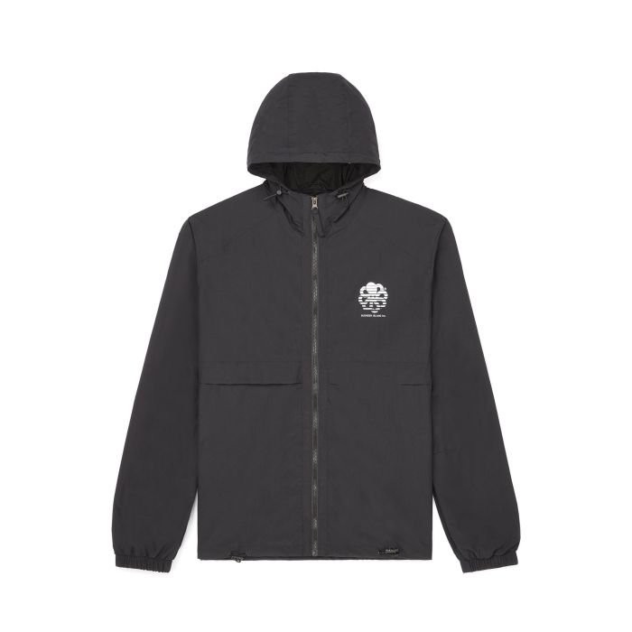 JONSEN ISLAND Windbreaker Black blouson coupe-vent à capuche zippé pour homme JONSEN ISLAND Windbreaker Black blouson coupe-vent à capuche zippé pour homme