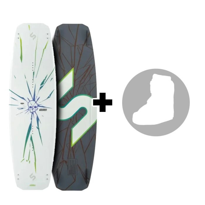 Pack Slingshot Johnny Rocket 2026 Planche de wakeboard hybride park et bateau + chausses au choix Pack Slingshot Johnny Rocket 2026 Planche de wakeboard hybride park et bateau + chausses au choix