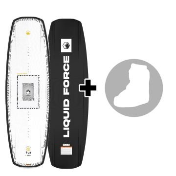 Pack LIQUID FORCE FLX 2026 Planche de wakeboard hybride park et bâteau + chausses au choix