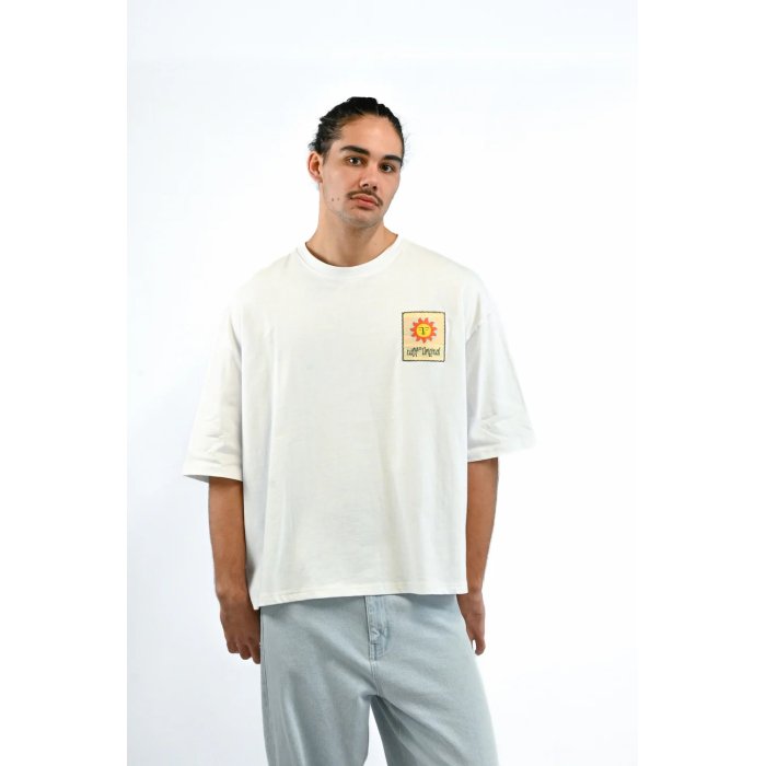NATIF Sunny Bloom Blanc T-shirt à manches courtes pour homme NATIF Sunny Bloom Blanc T-shirt à manches courtes pour homme