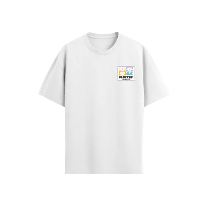 NATIF Elements 26 Blanc T-shirt à manches courtes pour homme NATIF Elements 26 Blanc T-shirt à manches courtes pour homme