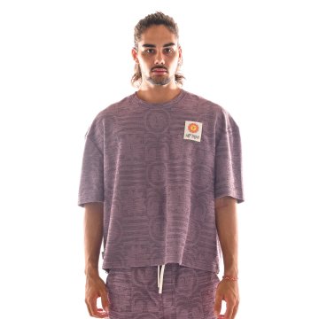 NATIF Jacquard Sunny Bloom T-shirt à manches courtes pour homme