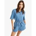 Roxy Real Tomorrow Denim Salopette courte en jean pour femme Roxy Real Tomorrow Denim Salopette courte en jean pour femme