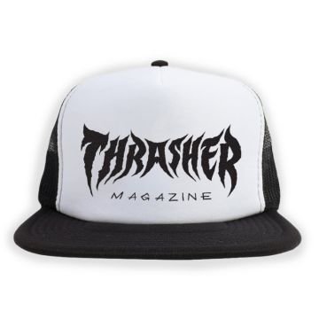 Thrasher Trucker Metal Black White Black Casquette trucker pour homme